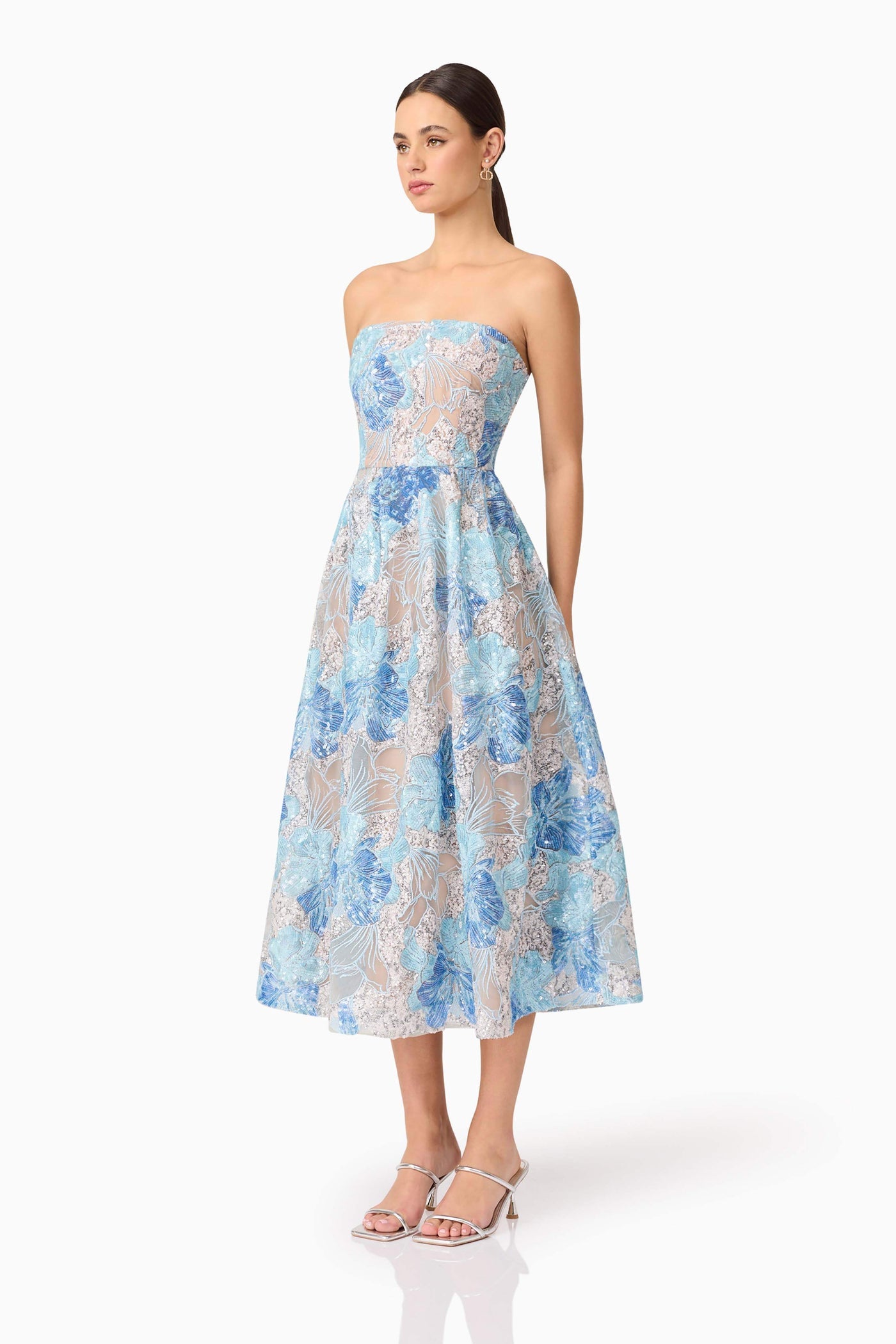 Elliatt Leonie midi sequin lace dress