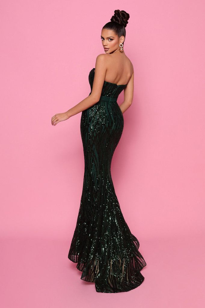 Nicoletta Emerald Evening Dress