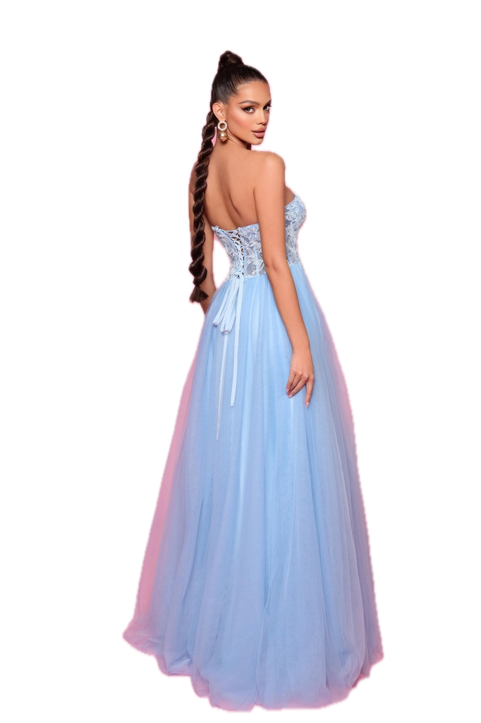 Nicoletta Strapless Lace Gown with Sweetheart Neckline
