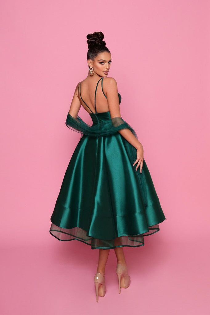 NICOLETTA mikado satin cocktail gown