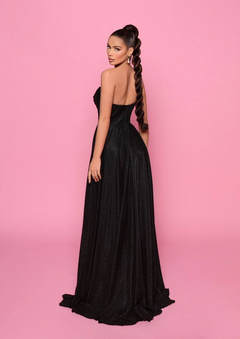 NICOLETTA shimmering elegant cowl neckline gown