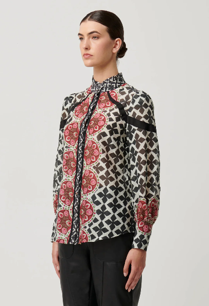 Once Was Astrid cotton silk shirt
