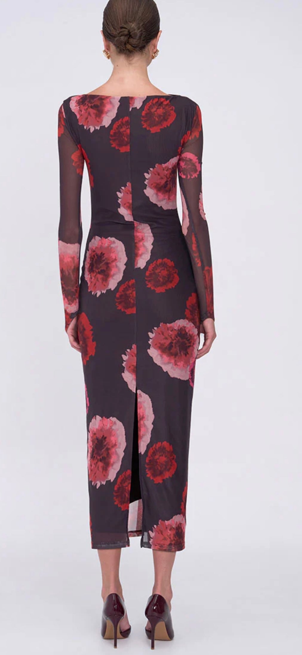 Suboo Frida ruched long sleeve midi dress