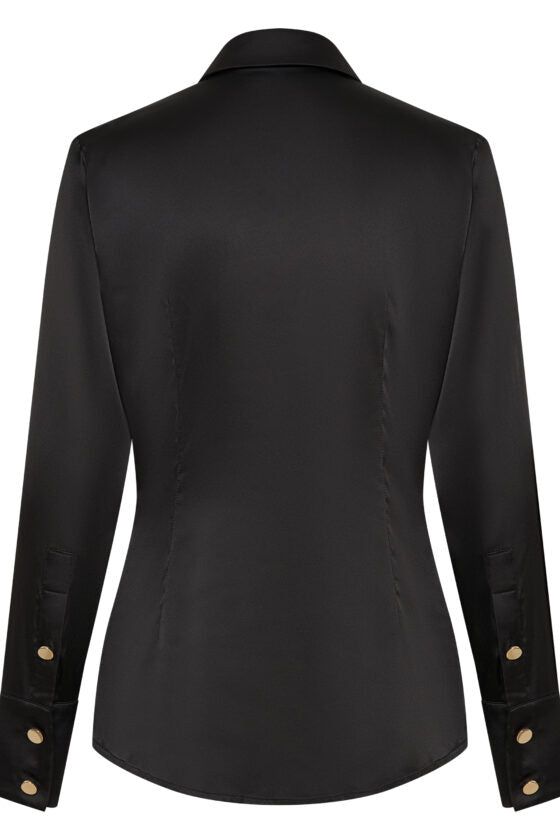ZHIVAGO Super Rad Gold Button Satin Shirt