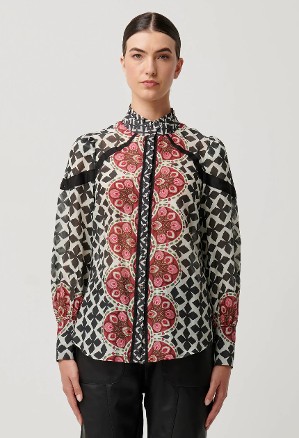 Once Was Astrid cotton silk shirt