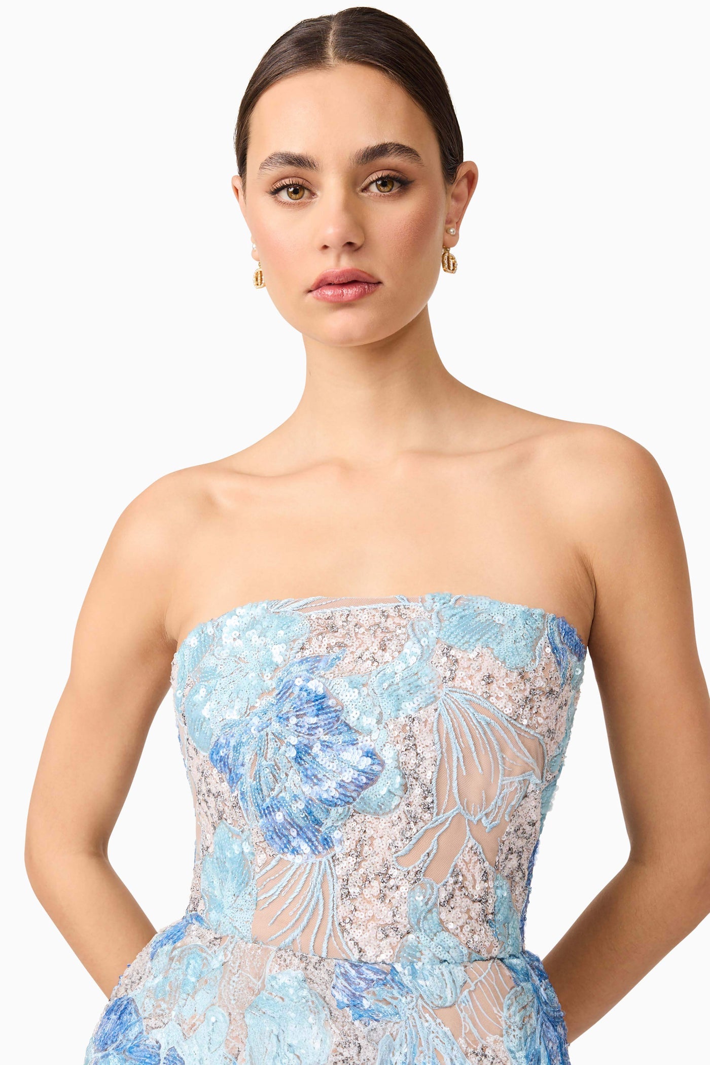 Elliatt Leonie midi sequin lace dress