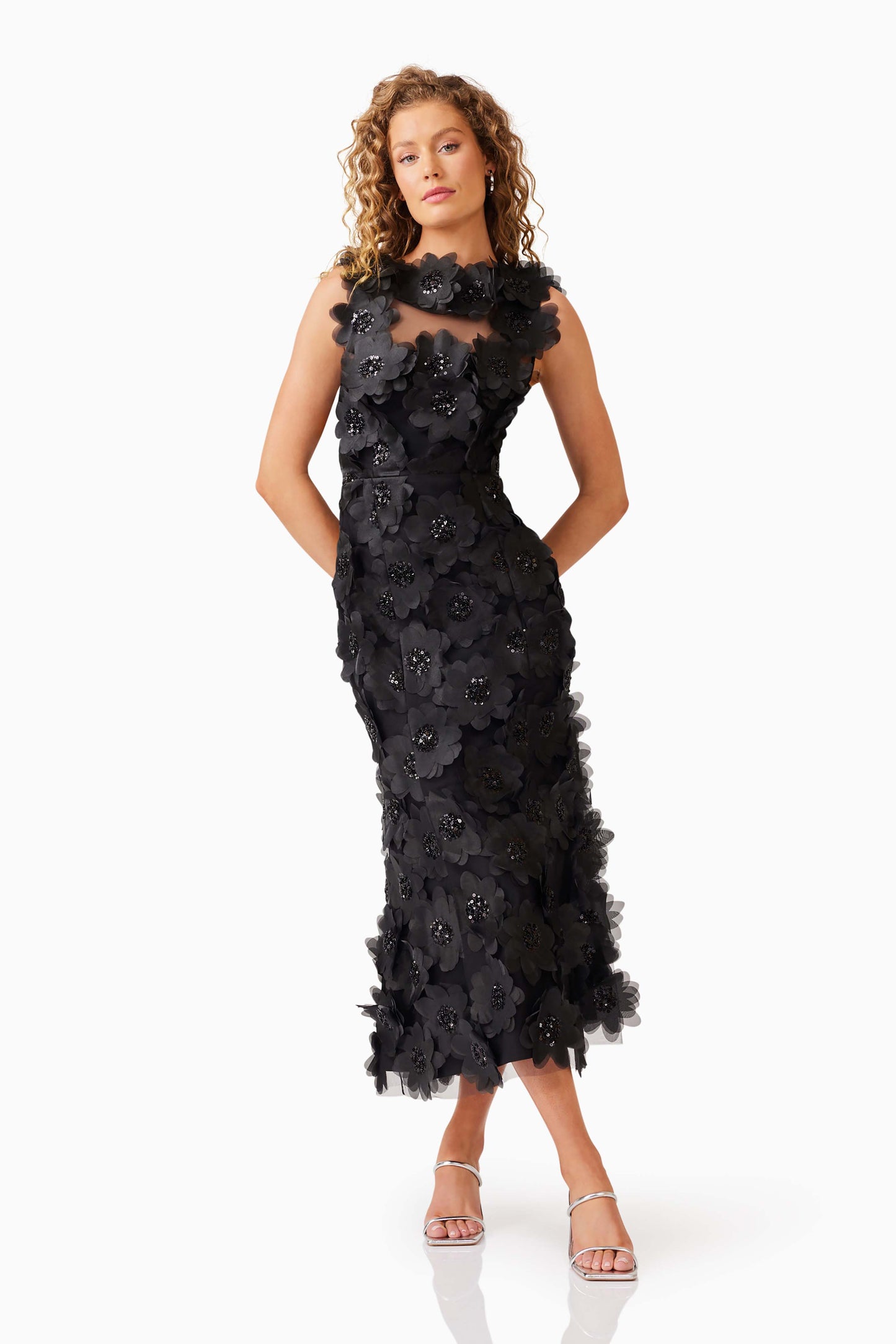 Elliatt CherryBlossom lace midi dress