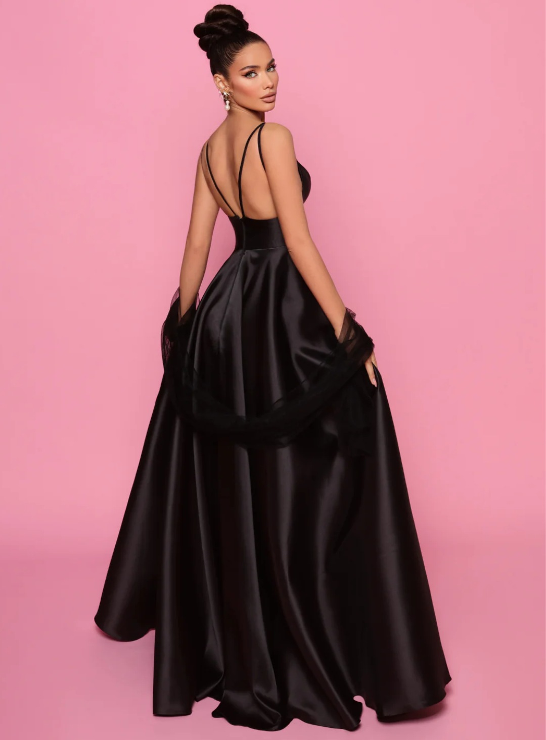 NICOLETTA MIKADO SATIN GOWN - COBALT