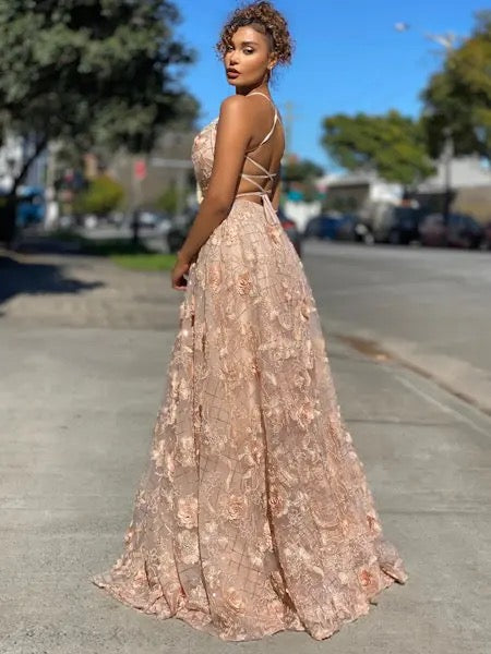 J’Adore limited edition 3D lace full length gown