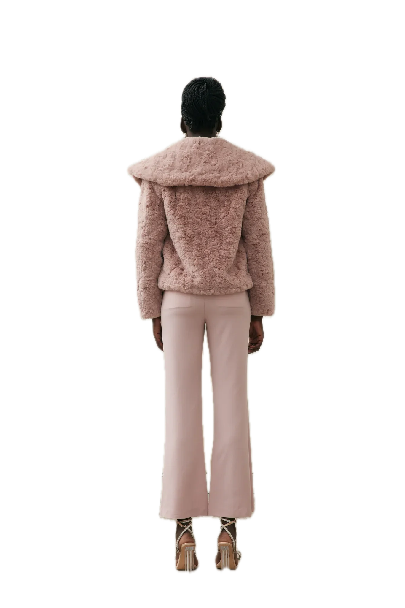 Elliatt Tiahnee Blush Pink Faux Fur Jacket - Luxuriously Soft and Stylish