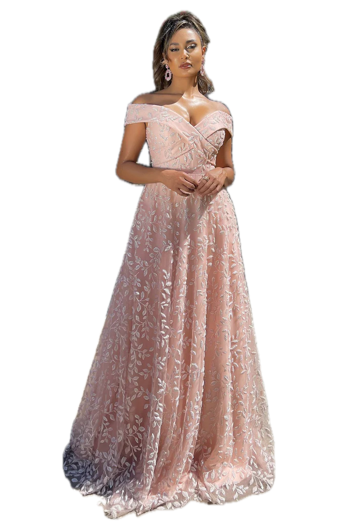 Jadore Evening Gown – Luxurious fully beaded gown in Pink