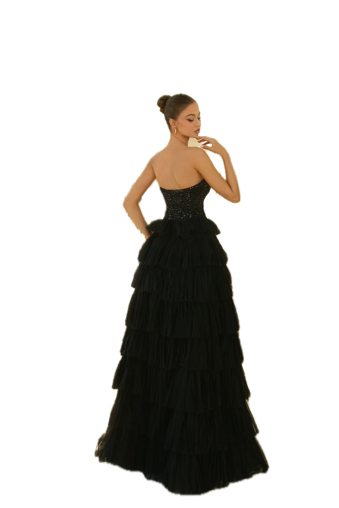 Nicoletta Sequin Beaded Corset Ball Gown
