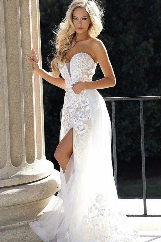 Jadore Australia stunning textural lace with tulle Overskirt divine wedding JX1067