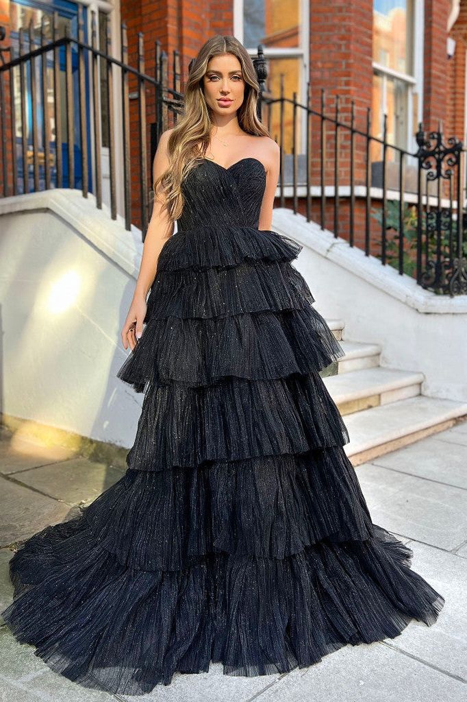 J'ADORE AUSTRALIA GOWN - shimmering BLACK tulle - Bread Boutique Darwin