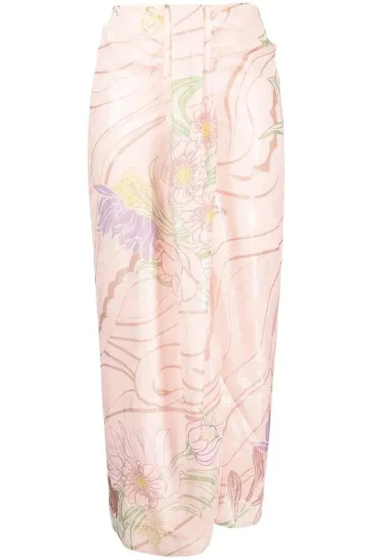 SABINA MUSAYEV LIMA SKIRT - BLUSH PRINT - Bread Boutique - absolutely stunning, assymetricaal, asymmetrical, BLUSH, floral, FLOWERS, GLAMOROUS, GORGEOUS, loose fit, PINK, polyester, printedfloral, SABINA MUSAYEV, SEXY, shiny, SOFT, SOPHISTICATED, STUNNING, stylish, summer, SUPERB, WAISTED - Darwin boutique - Darwin fashion