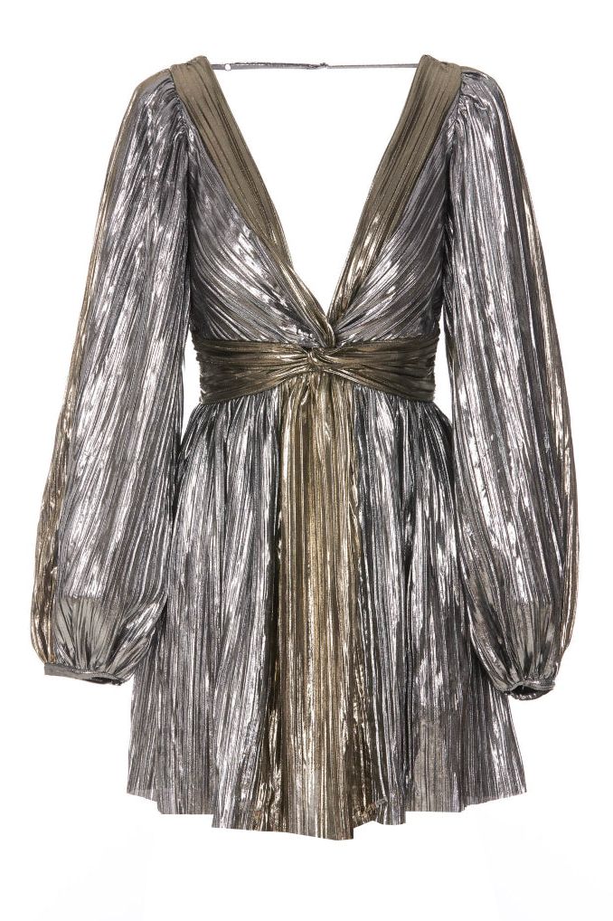 SABINA MUSAYEV GLAUSE MINI DRESS - Bread Boutique - asymmetrical, GLAMOROUS, gold, GORGEOUS, GOWNS, LONG SLEEVED, polyester, SABINA MUSAYEV, SATIN, SEXY, SHIMMERING, silver, SOFT, SOPHISTICATED, sophisticaterd, STUNNING, stylish, SUPERB, WAISTED - Darwin boutique - Darwin fashion