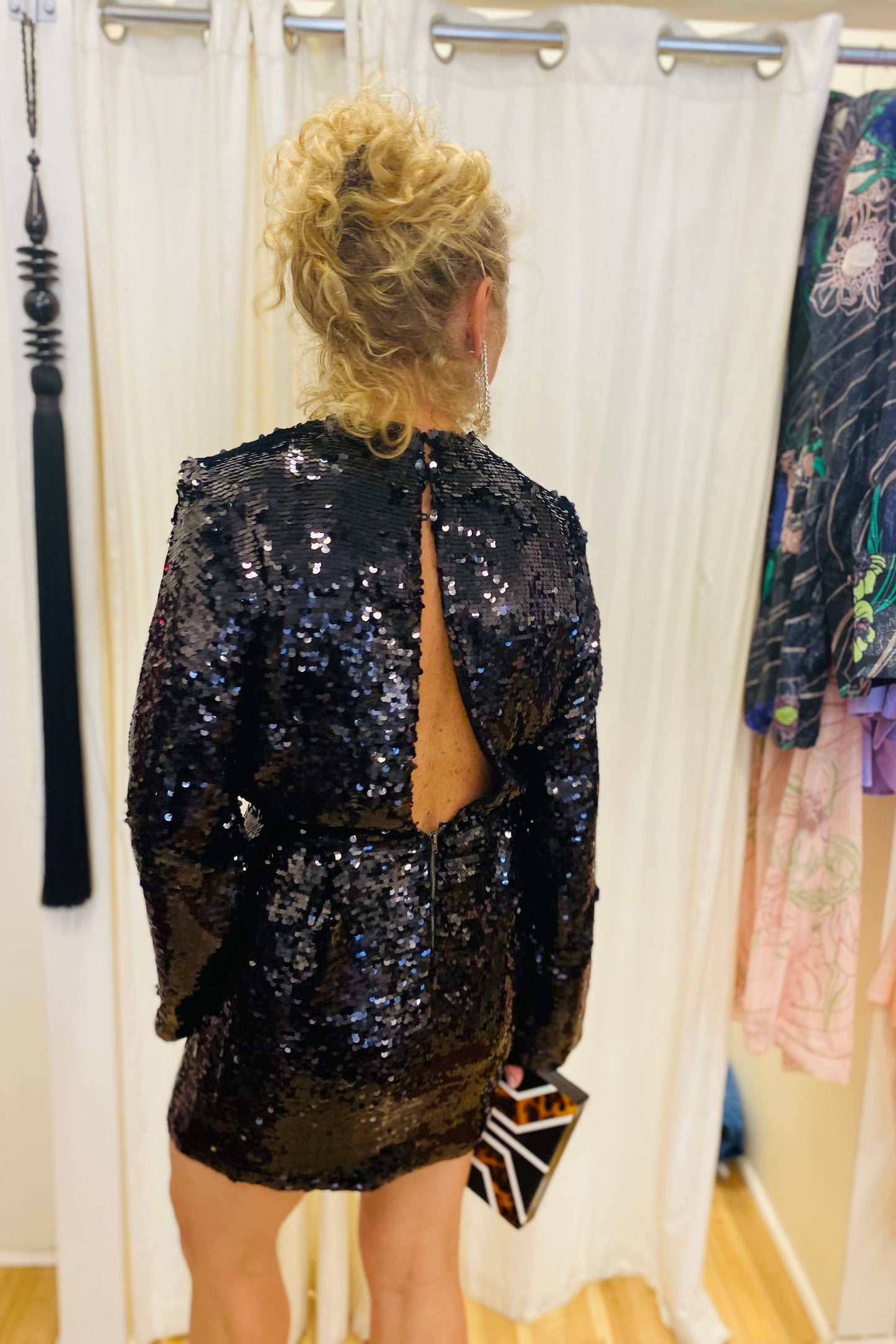 SABINA MUSAYEV SEQUIN CLYDE DRESS - Bread Boutique - absolutely stunning, asymmetrical, dress, EMBELLISHED, GLAMOROUS, GORGEOUS, SABINA MUSAYEV, sequin, SEXY, SHIMMER, sleeved, SOFT, SOPHISTICATED, STUNNING, stylish, SUPERB, WAISTED - Darwin boutique - Darwin fashion