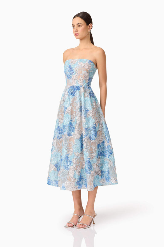 Elliatt Leonie midi sequin lace dress