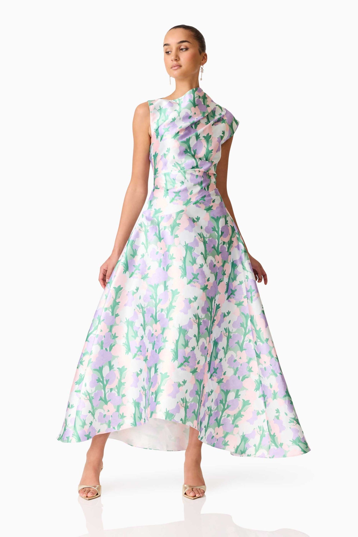 Elliatt Lavina printed floral Gown