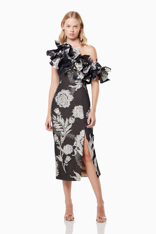 Elliatt serialism midi cocktail dress
