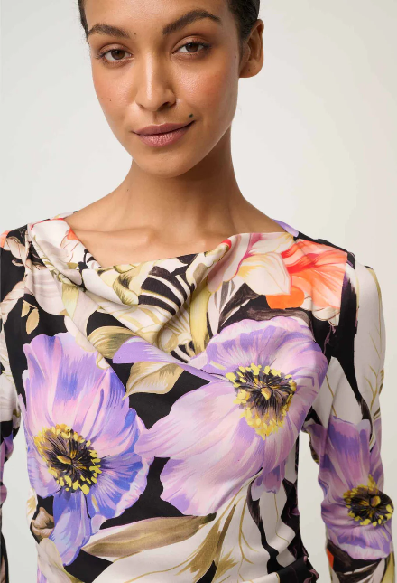 Once was JAYDEN CUPRO VISCOSE STRETCH DRESS IN TANGLED BLOSSOM