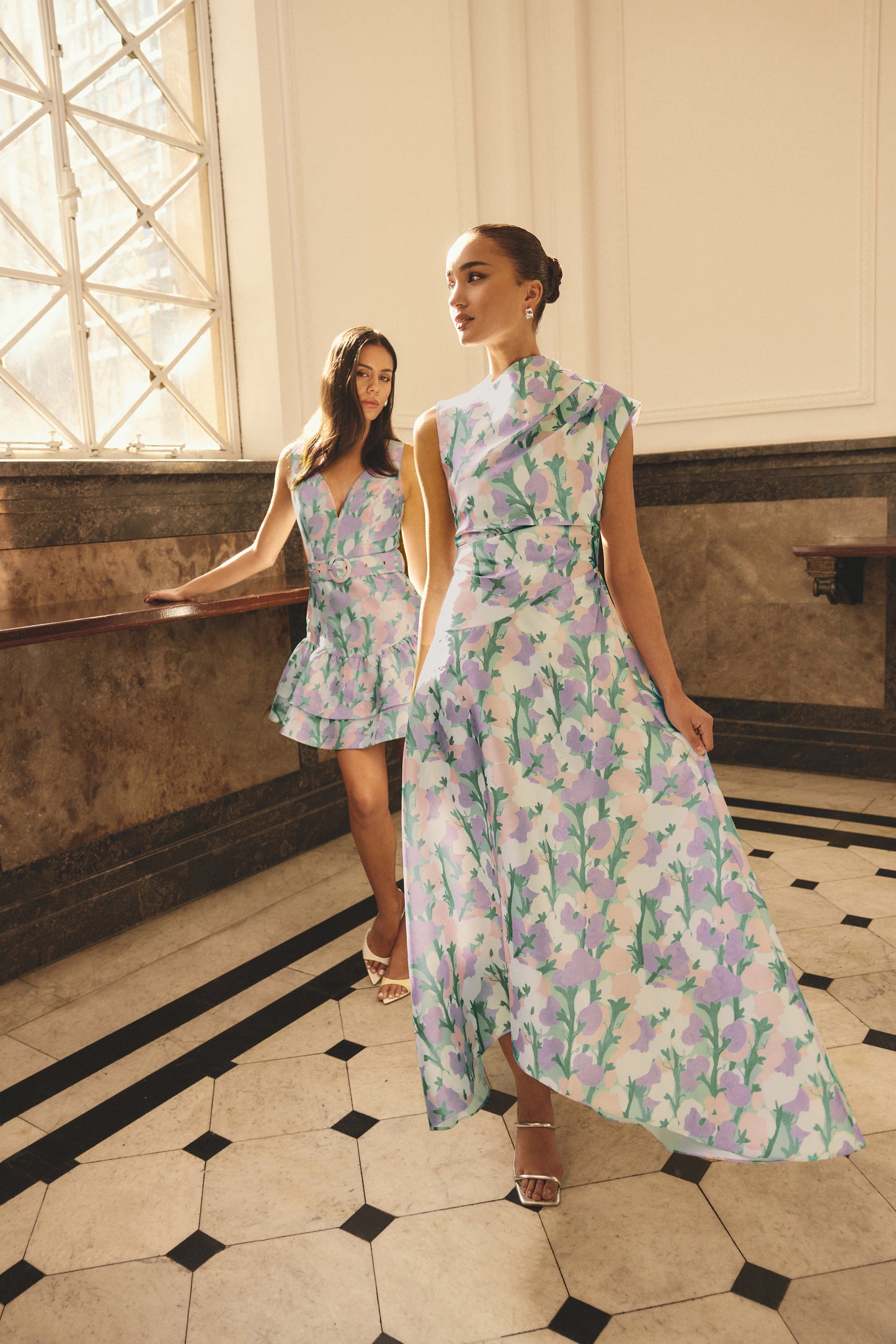 Elliatt Lavina printed floral Gown