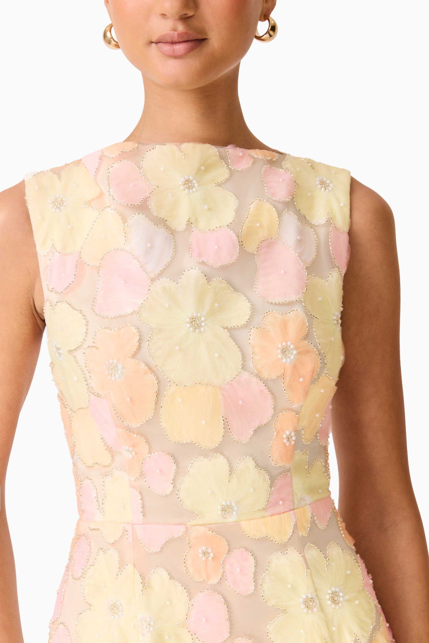 Elliatt Zaria yellow embellished gown