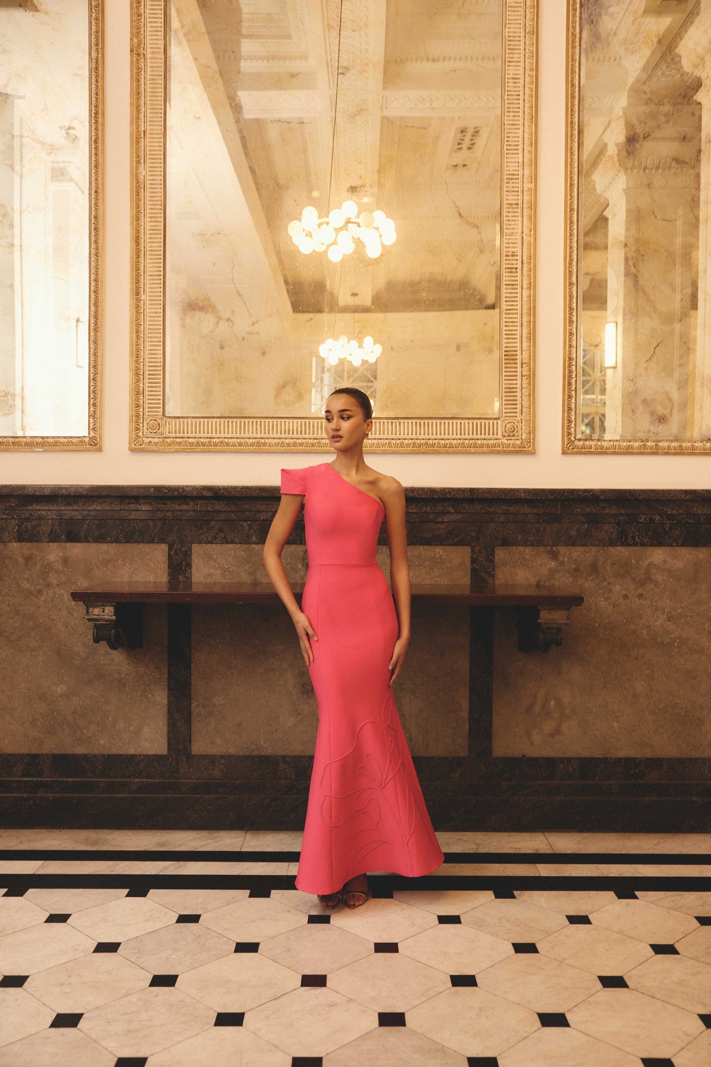 Elliatt Opline one shoulder gown