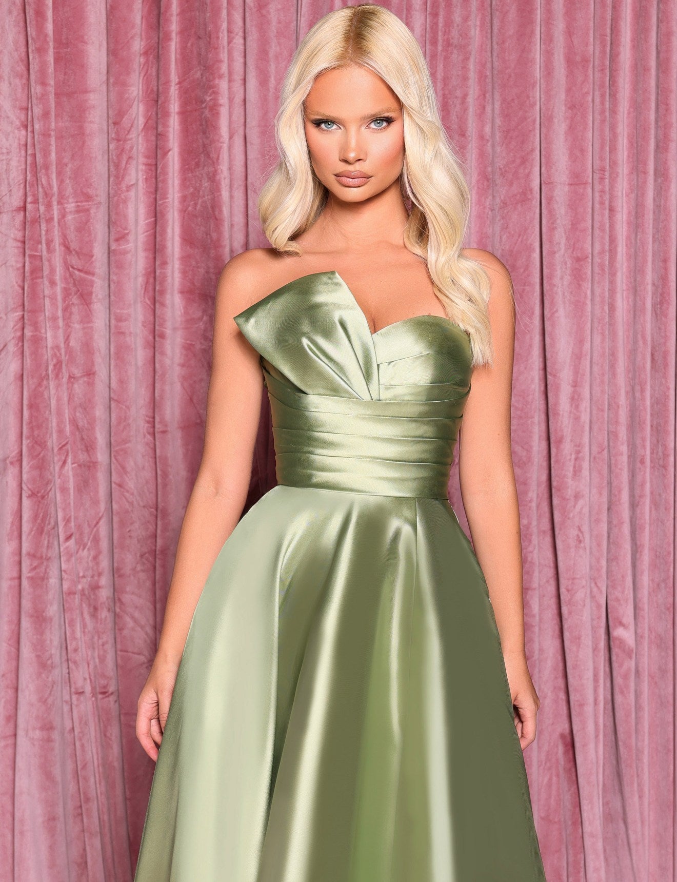Nicoletta mikado satin strapless ball gown
