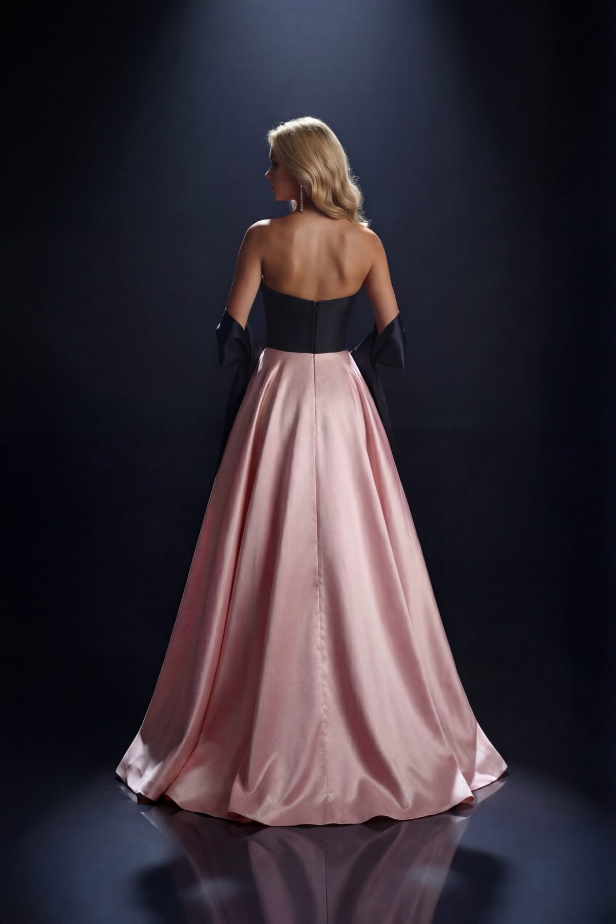 Nicoletta colour block mikado ball gown