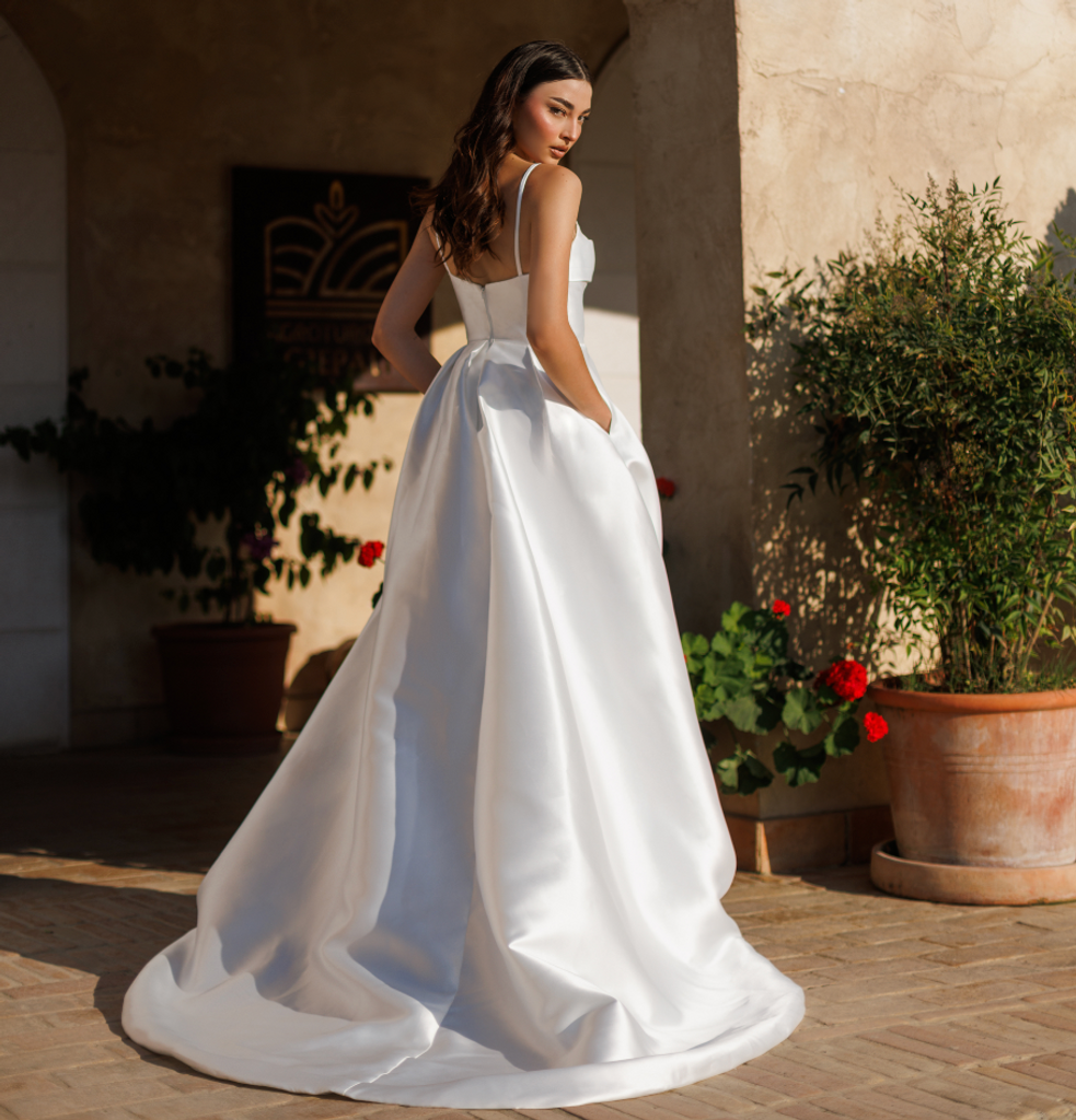 Tina holly white mikado gown