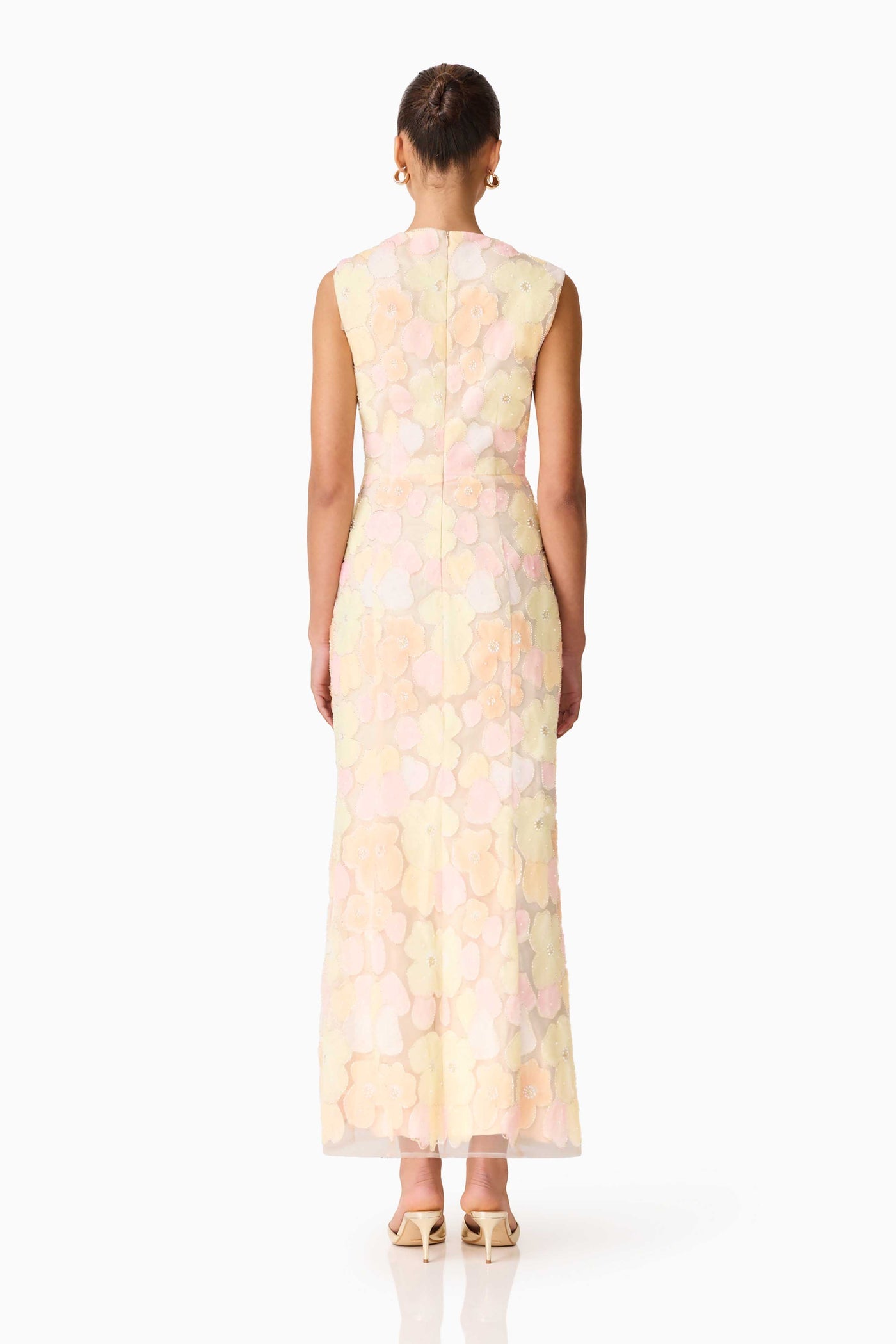 Elliatt Zaria yellow embellished gown