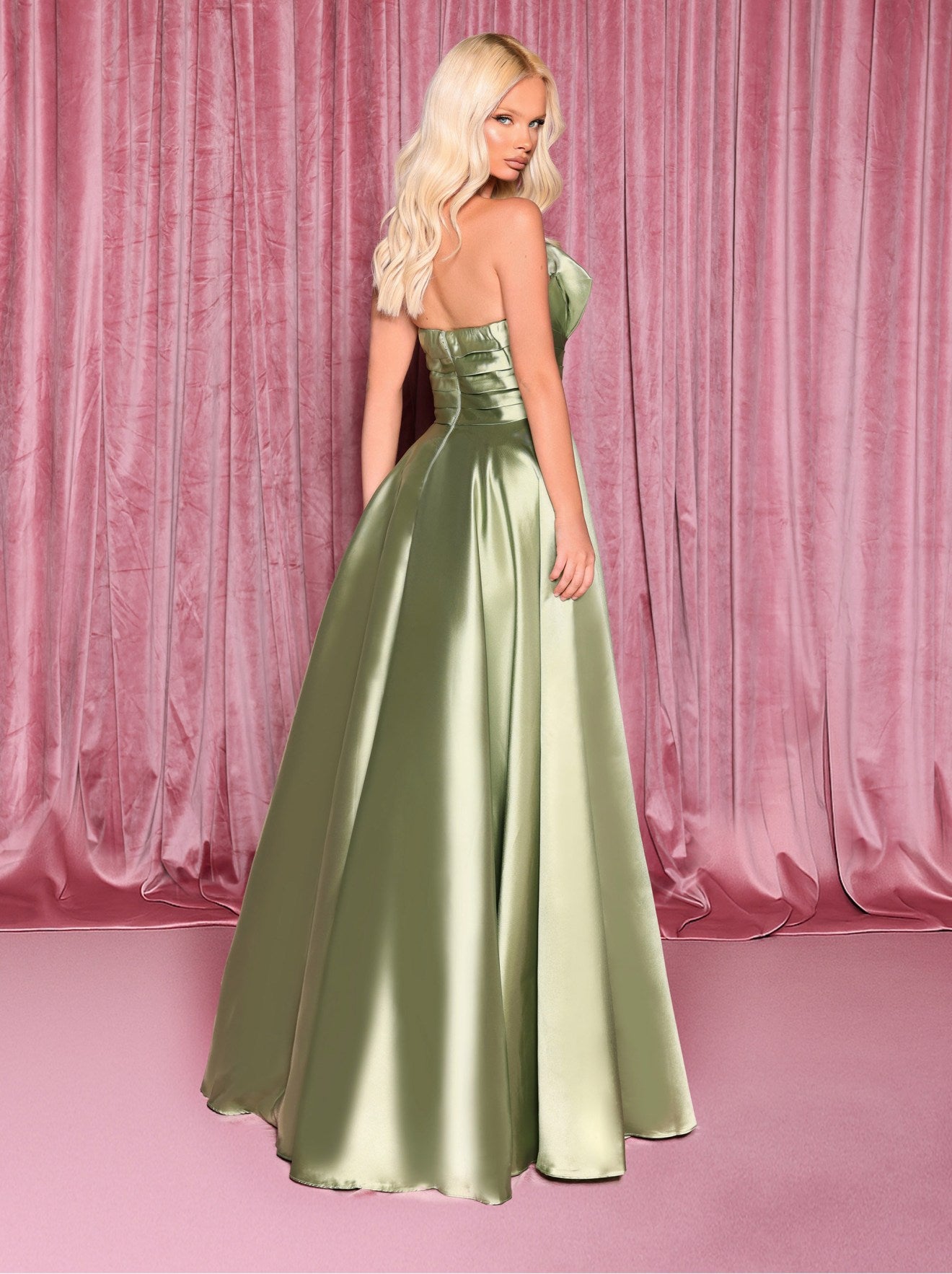 Nicoletta mikado satin strapless ball gown