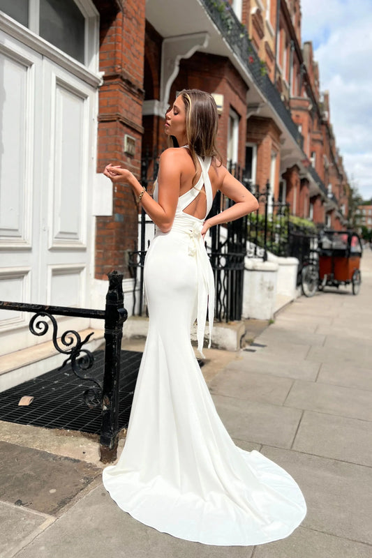 Nicoletta cowl neck gown
