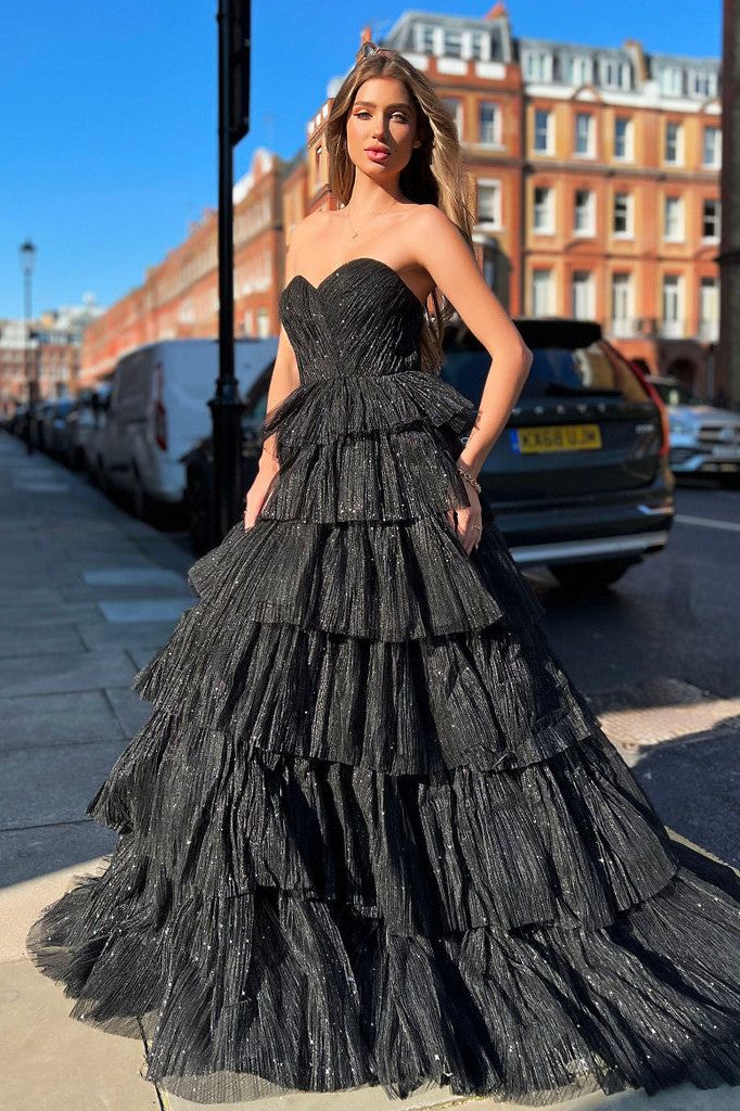 J'ADORE  AUSTRALIA GOWN - shimmering BLACK tulle - Bread Boutique Darwin