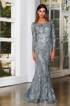 J'ADORE AUSTRALIA GOWN - CHARCOAL - Bread Boutique  - absolutely stunning, asymmetrical, GLAMOROUS, J'ADORE, JX4013, SHIMMER, SOPHISTICATED, STUNNING, WAISTED - Darwin boutique - Darwin fashion
