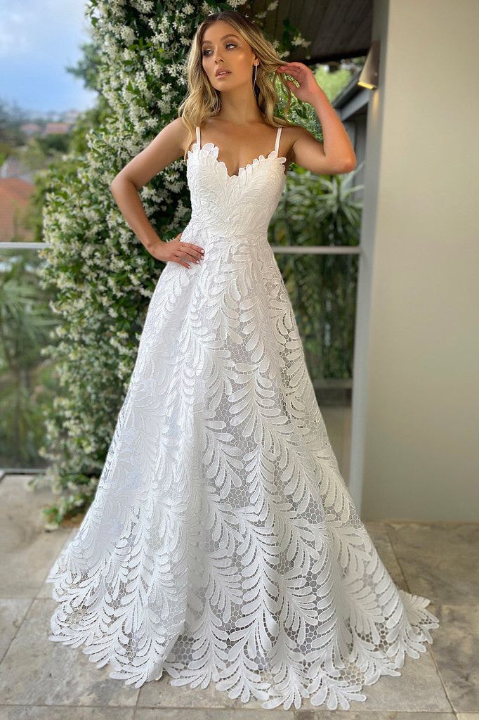 J'ADORE AUSTRALIA GOWN - IVORY - Bread Boutique  - asymmetrical, FULL SKIRT, GLAMOROUS, J'ADORE, JX5032, LACE, SEXY, silver, SOFT, SOPHISTICATED, STUNNING, sweetheart neckline, WAISTED, wedding, WHITE - Darwin boutique - Darwin fashion