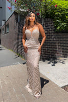 J’ADORE  AUSTRALIA FULLY BEADED GOWN - NUDE - Bread Boutique  - absolutely stunning, asymmetrical, GLAMOROUS, GORGEOUS, GOWNS, JX5026, JX5033, SEQUINED, SEXY, SHIMMERING, silver, SOFT, SOPHISTICATED, sophisticaterd, STRAPLESS, STUNNING, SUPERB, WAISTED - Darwin boutique - Darwin fashion