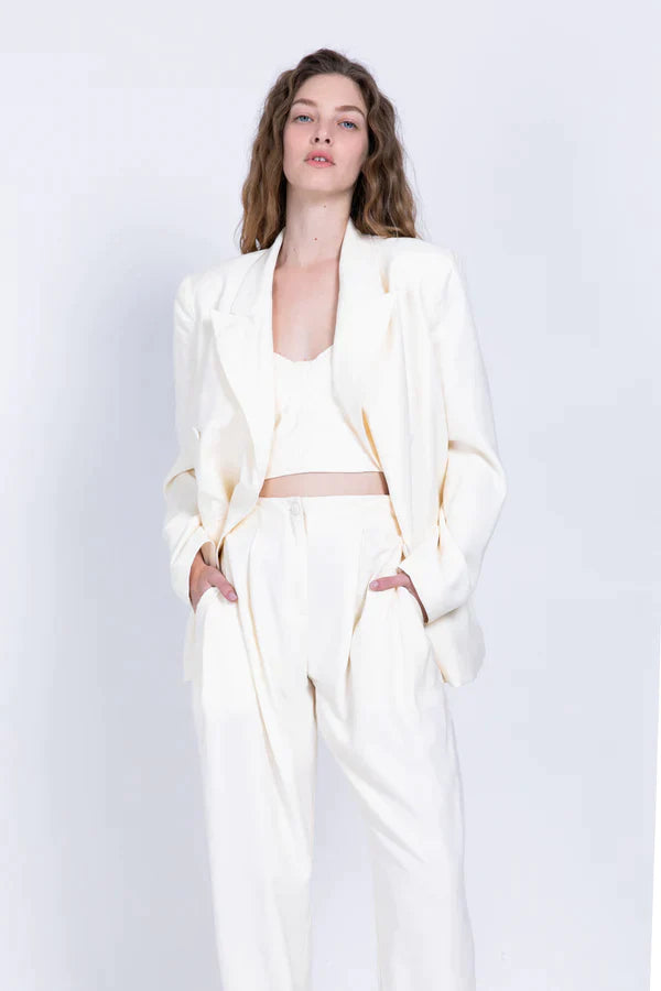 SABINA MUSAYEV LOUISE JACKET - Bread Boutique  - absolutely stunning, collared, GLAMOROUS, GORGEOUS, LONG SLEEVED, RED, SABINA MUSAYEV, SEXY, sleeved, SOFT, SOPHISTICATED, STUNNING, stylish, SUPERB, TAILORED, WHITE - Darwin boutique - Darwin fashion