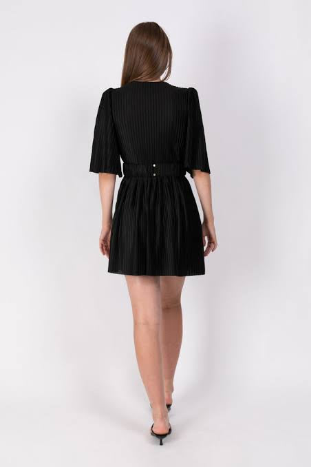 SABINA MUSAYEV PRIMEROSE DRESS - BLACK - Bread Boutique  - asymmetrical, black, dress, GLAMOROUS, GORGEOUS, puffed sleeve, SABINA MUSAYEV, SEXY, sleeved, SOFT, SOPHISTICATED, STUNNING, stylish, SUPERB, WAISTED - Darwin boutique - Darwin fashion