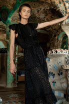 SABINA MUSAYEV CARDI DRESS - Bread Boutique  - asymmetrical, black, GLAMOROUS, GORGEOUS, loose fit, SABINA MUSAYEV, SEXY, SHIMMERING, SOFT, SOPHISTICATED, STUNNING, SUPERB, WAISTED - Darwin boutique - Darwin fashion