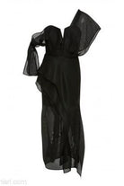 ACLER LEONE DRESS - Bread Boutique  - ACLER, asymmetrical, black, draped, dress, eveningwear, flowy, GLAMOROUS, GORGEOUS, off shoulder, one shoulder, pleated, polyester, SEXY, sleeveless, SOFT, SOPHISTICATED, sophisticaterd, STUNNING, stylish, SUPERB, WAISTED - Darwin boutique - Darwin fashion