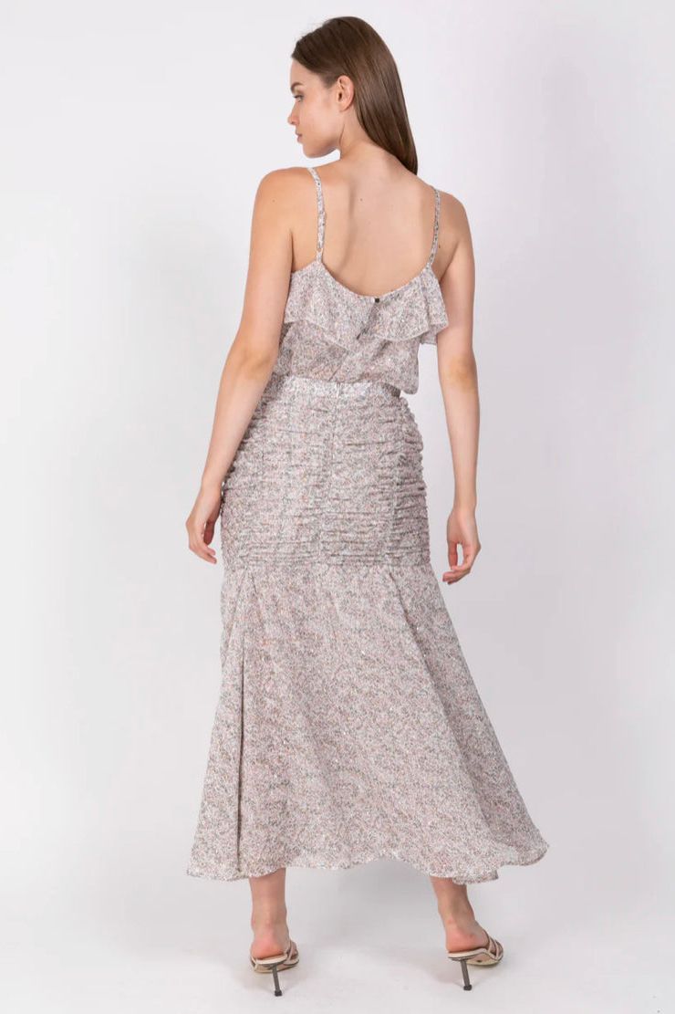 SABINA MUSAYEV GRAZIA SKIRT - Bread Boutique  - BEAUTIFUL, comfortable, CUTE, FITTED, FLAMBOYANT, flattering, floaty, floral, FLOWERS, flowy, FULL SKIRT, loose fit, nude, PINK, printedfloral, SABINA MUSAYEV, SOFT, SOPHISTICATED, TOP - Darwin boutique - Darwin fashion