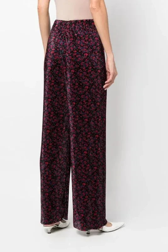 SABINA MUSAYEV HAISLEY PANTS - BLACK PRINT - Bread Boutique  - asymmetrical, black, BLACK FLORAL, GLAMOROUS, GORGEOUS, PANT, pants, SABINA MUSAYEV, SEXY, SOFT, SOPHISTICATED, STUNNING, SUPERB, WAISTED - Darwin boutique - Darwin fashion