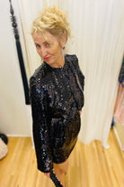 SABINA MUSAYEV SEQUIN CLYDE DRESS - Bread Boutique  - absolutely stunning, asymmetrical, dress, EMBELLISHED, GLAMOROUS, GORGEOUS, SABINA MUSAYEV, sequin, SEXY, SHIMMER, sleeved, SOFT, SOPHISTICATED, STUNNING, stylish, SUPERB, WAISTED - Darwin boutique - Darwin fashion