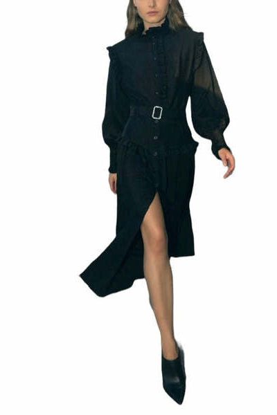 SABINA MUSAYEV CAROLA SKIRT - BLACK - Bread Boutique  - asymmetrical, black, GLAMOROUS, midi, SABINA MUSAYEV, SEXY, skirt, SOFT, SOPHISTICATED, STUNNING, SUPERB - Darwin boutique - Darwin fashion