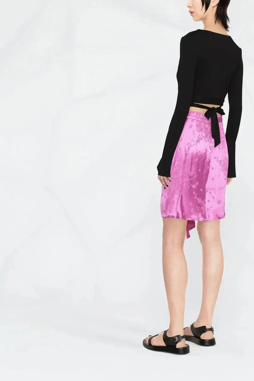 SABINA MUSAYEV ORCA SKIRT FUCHSIA - Bread Boutique  - asymmetrical, GLAMOROUS, GORGEOUS, polyester, SABINA MUSAYEV, SEXY, skirt, SOFT, SOPHISTICATED, STUNNING, SUPERB, viscose silk, WAISTED - Darwin boutique - Darwin fashion