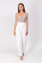 SABINA MUSAYEV AUGUSTOS PANTS - Bread Boutique  - absolutely stunning, asymmetrical, dress, EMBELLISHED, GLAMOROUS, GORGEOUS, SABINA MUSAYEV, sequin, SEXY, SHIMMER, sleeved, SOFT, SOPHISTICATED, STUNNING, stylish, SUPERB, WAISTED - Darwin boutique - Darwin fashion