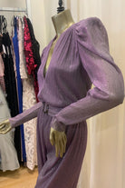 SABINA MUSAYEV JIMMY JUMPSUIT - Bread Boutique  - GLAMOROUS, GORGEOUS, LONG SLEEVED, MAUVE, PANTSUIT, polyester, SABINA MUSAYEV, SEXY, SHIMMER, SHIMMERING, SOFT, SOPHISTICATED, sophisticaterd, STUNNING, stylish, SUPERB, WAISTED - Darwin boutique - Darwin fashion