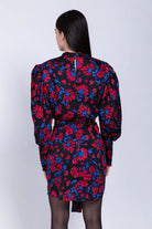 SABINA MUSAYEV  BELINDA DRESS BLACK PRINT - Bread Boutique  - asymmetrical, black, BLACK FLORAL, dress, floral, FLOWERS, flowy, GLAMOROUS, GORGEOUS, LONG SLEEVED, polyester, printed, printedfloral, SABINA MUSAYEV, SEXY, SOFT, SOPHISTICATED, STUNNING, SUPERB, WAISTED - Darwin boutique - Darwin fashion